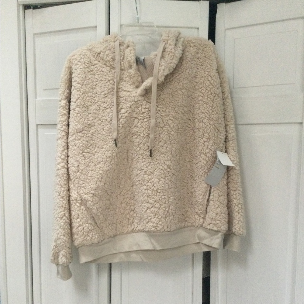Zella NWT Faux Shearling Hoodie  - L
